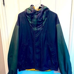 Nautica Men’s Vintage Blackwater Plaid Accent Puff Jacket XL